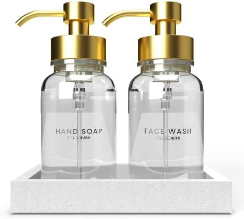 מתקן סבון מקציף של Maisonovo עם סבון ידיים אטום למים ותוויות שטיפת פנים | מתקן סבון ידיים מקציף